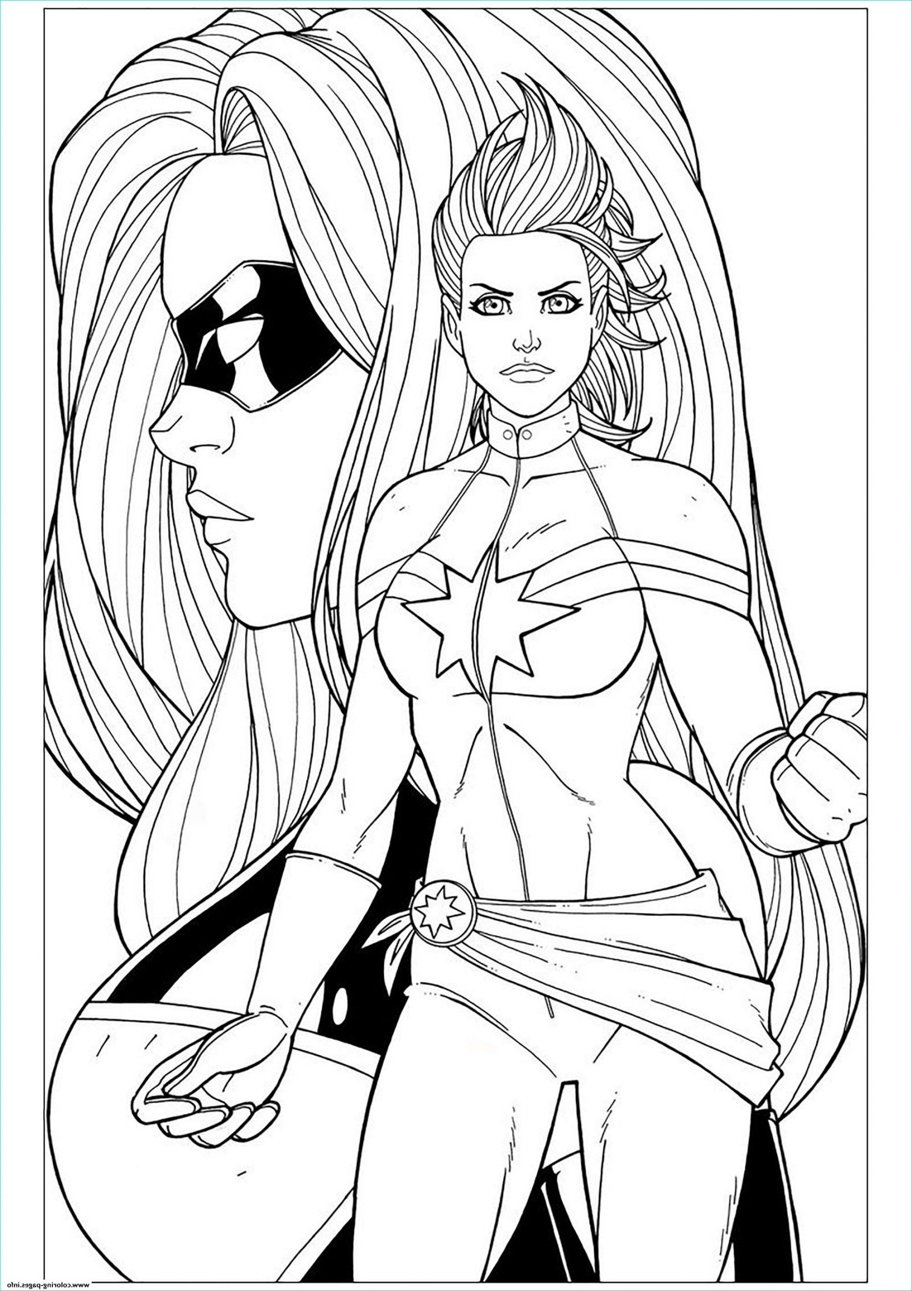 Coloriages Marvel Luxe Photographie Captain Marvel Avengers Endgame Coloring Pages Printable