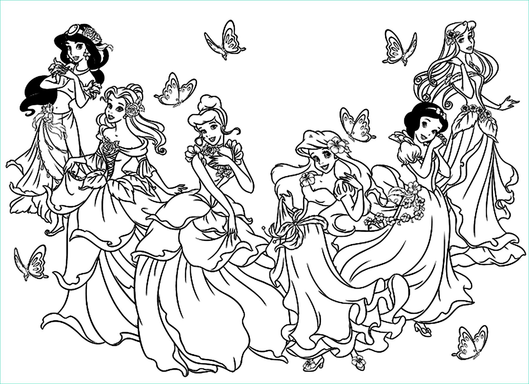 Coloriages Princesses à Imprimer Impressionnant Image Coloriage Princesse Disney Pdf