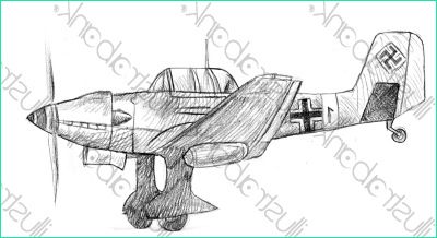 Dessin D&amp;#039;avion De Guerre Bestof Collection Stuka Illustration Avion Libre De Droit Sur Illustrabank