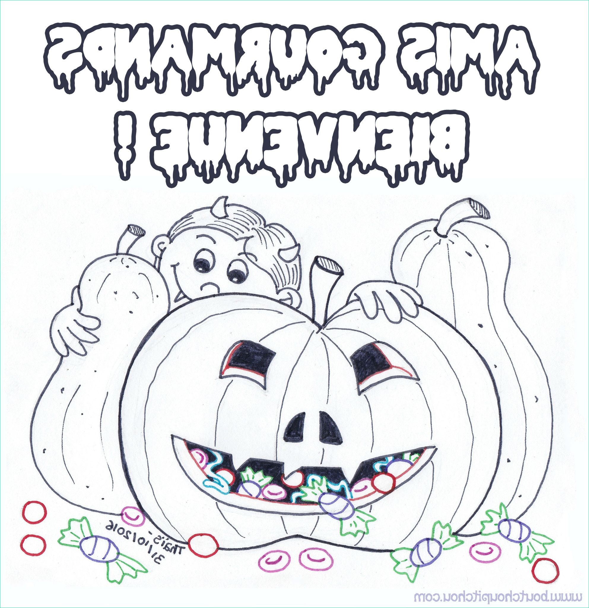 Dessin D&amp;#039;halloween Élégant Images Coloriage D Halloween Boutchoupitchou Illustrations