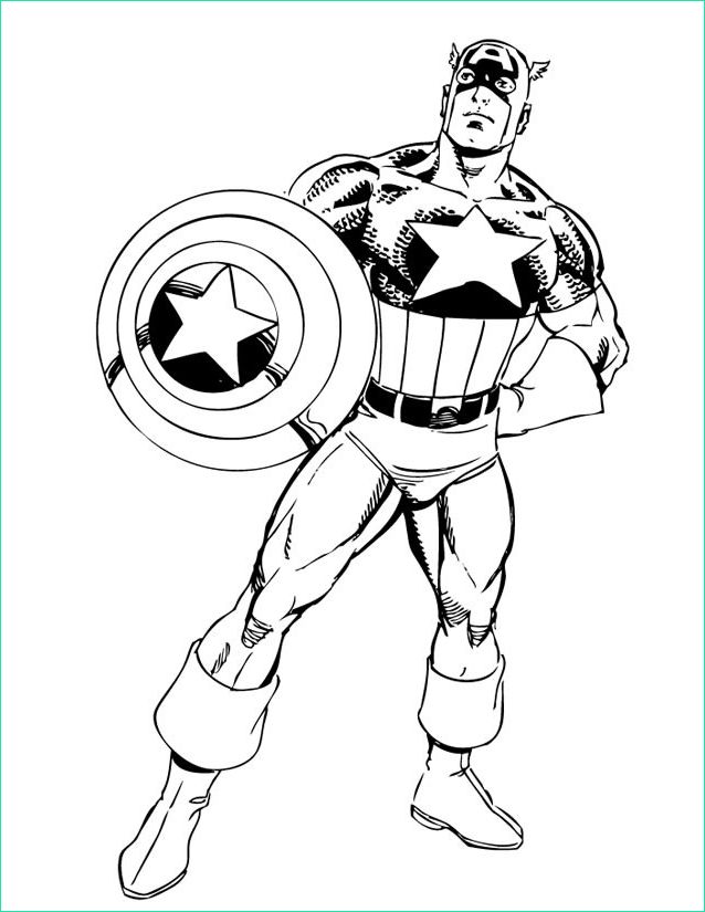 Dessin De Captain America Inspirant Image Coloriage Héro Captain America Dessin Gratuit à Imprimer