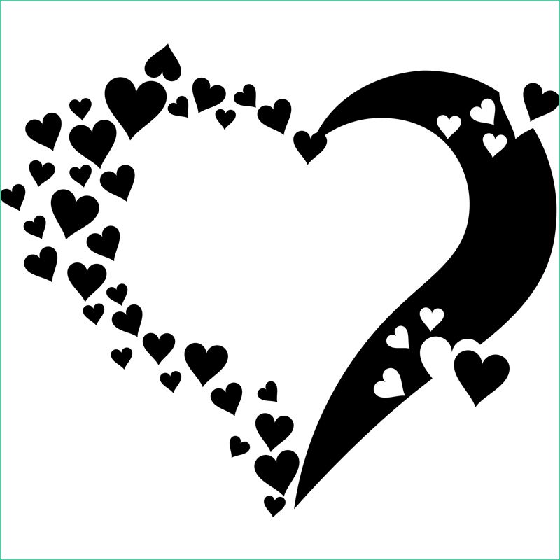 Dessin De Coeur En Couleur Unique Images Sticker Coeur Partagé – Stickers Chambre Amour Ambiance