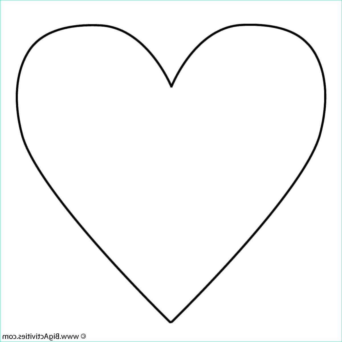 Dessin De Coeur Facile Beau Images Simple Heart Coloring Page Valentine S Day