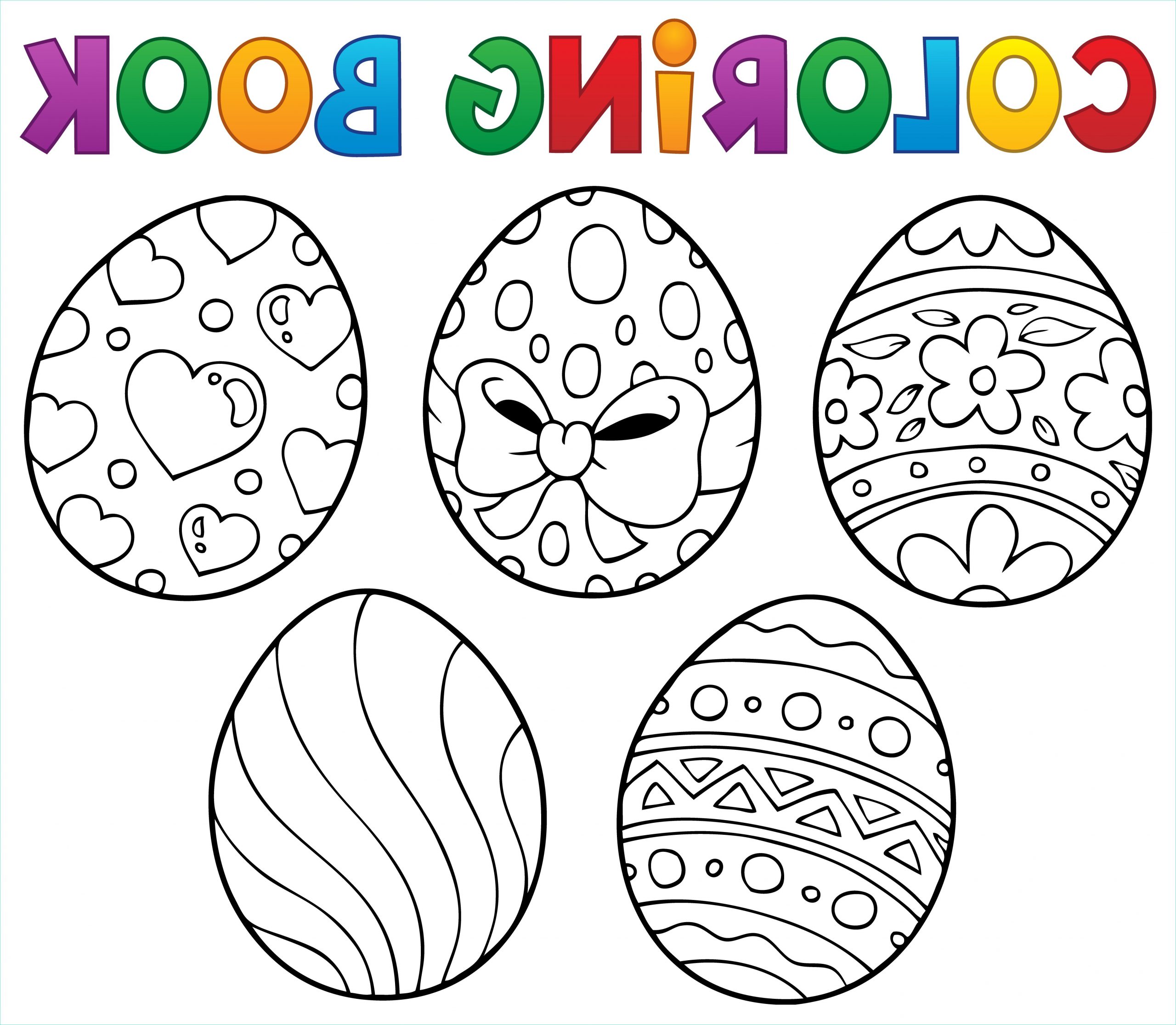 Dessin De Paque Impressionnant Photos Coloriage De Pâques Les Gros Six œufs De La Poule