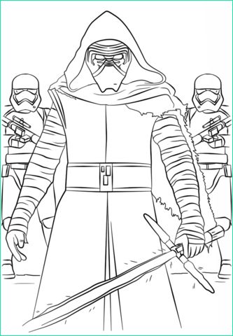 Dessin De Star Wars Facile Bestof Photographie Kylo Ren and the First order Stormtroopers Coloring Page