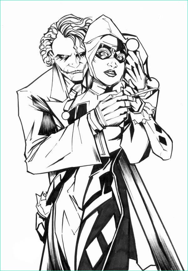 Dessin Harley Quinn Et Joker Inspirant Galerie Joker and His Lover Harley Quinn Coloring Page Netart