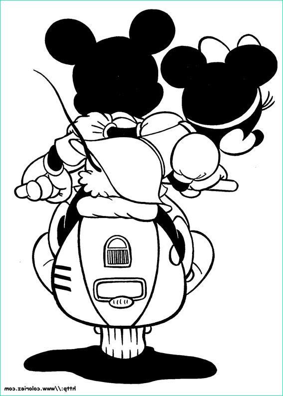 Dessin Minnie Mickey Beau Collection Coloriage Mickey Et Minnie Conduisent Une Moto Dessin
