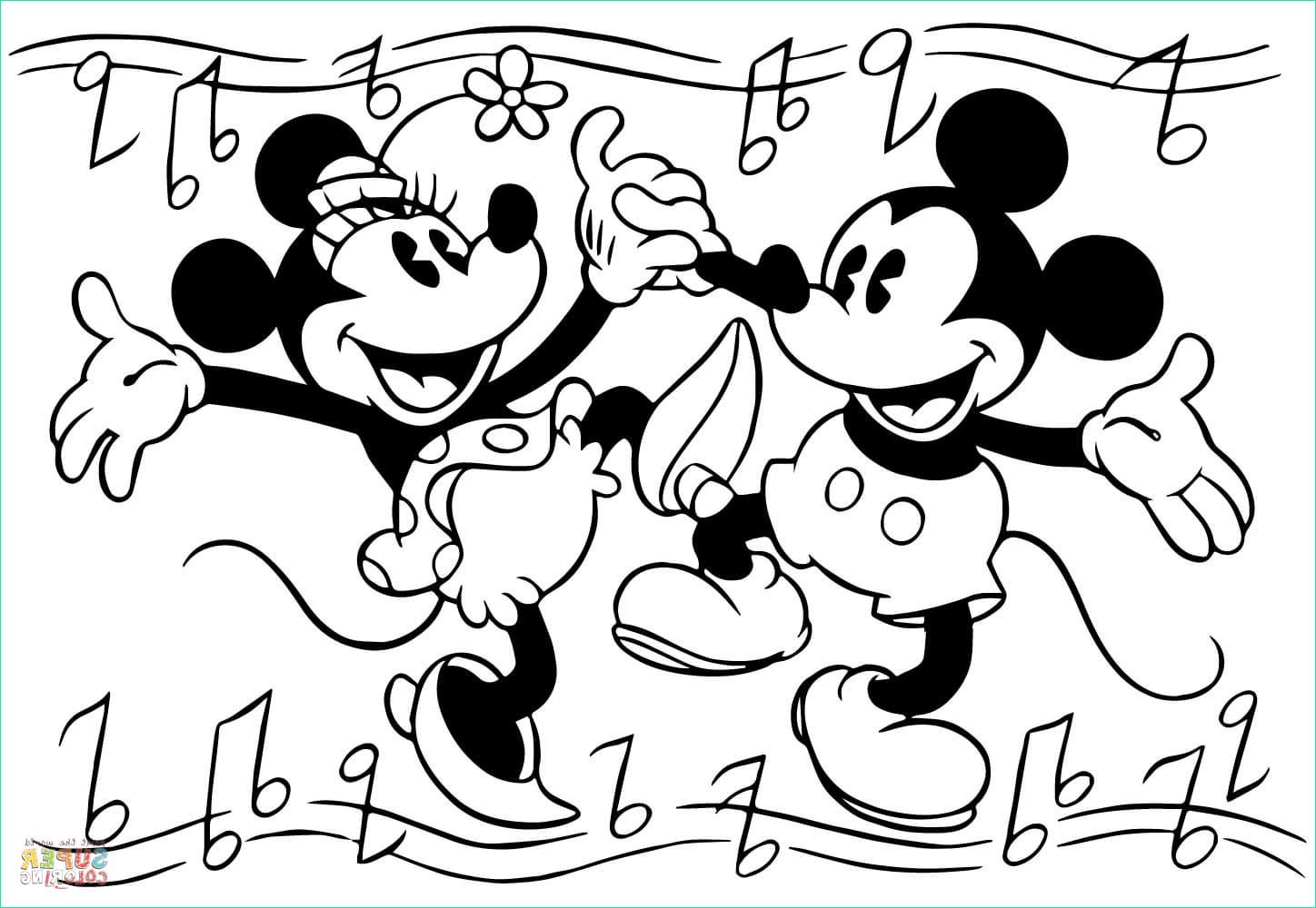 Dessin Minnie Mickey Élégant Stock Coloriage Minnie and Mickey Mouse Qui Dansent