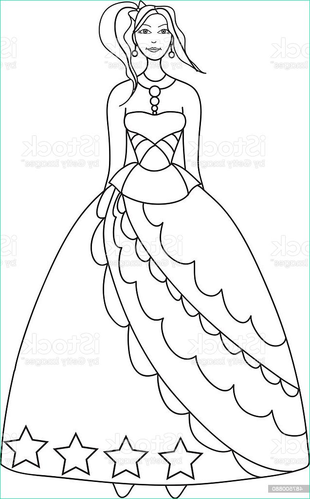 Dessin Princesses Impressionnant Collection Princess Coloring Page for Kids Stock Illustration