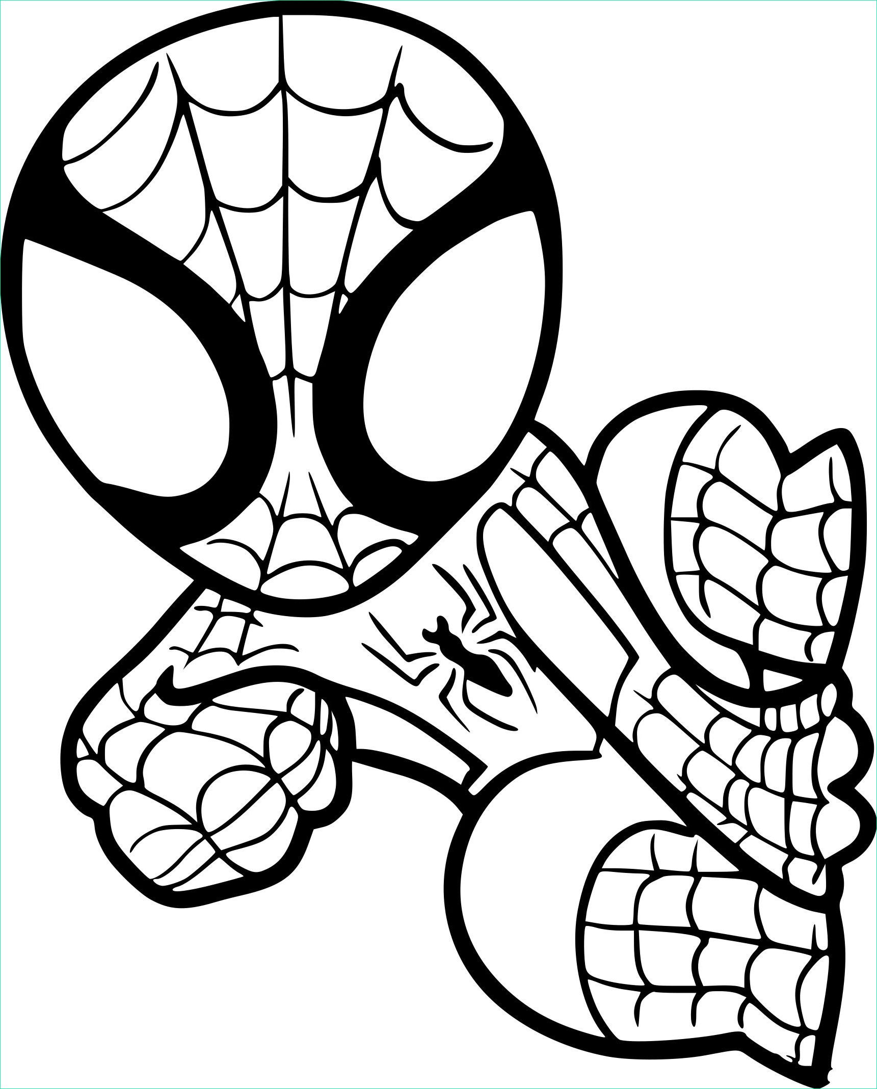 Dessin Spiderman Impressionnant Images Coloriage Spiderman Facile À Imprimer Sur Coloriages