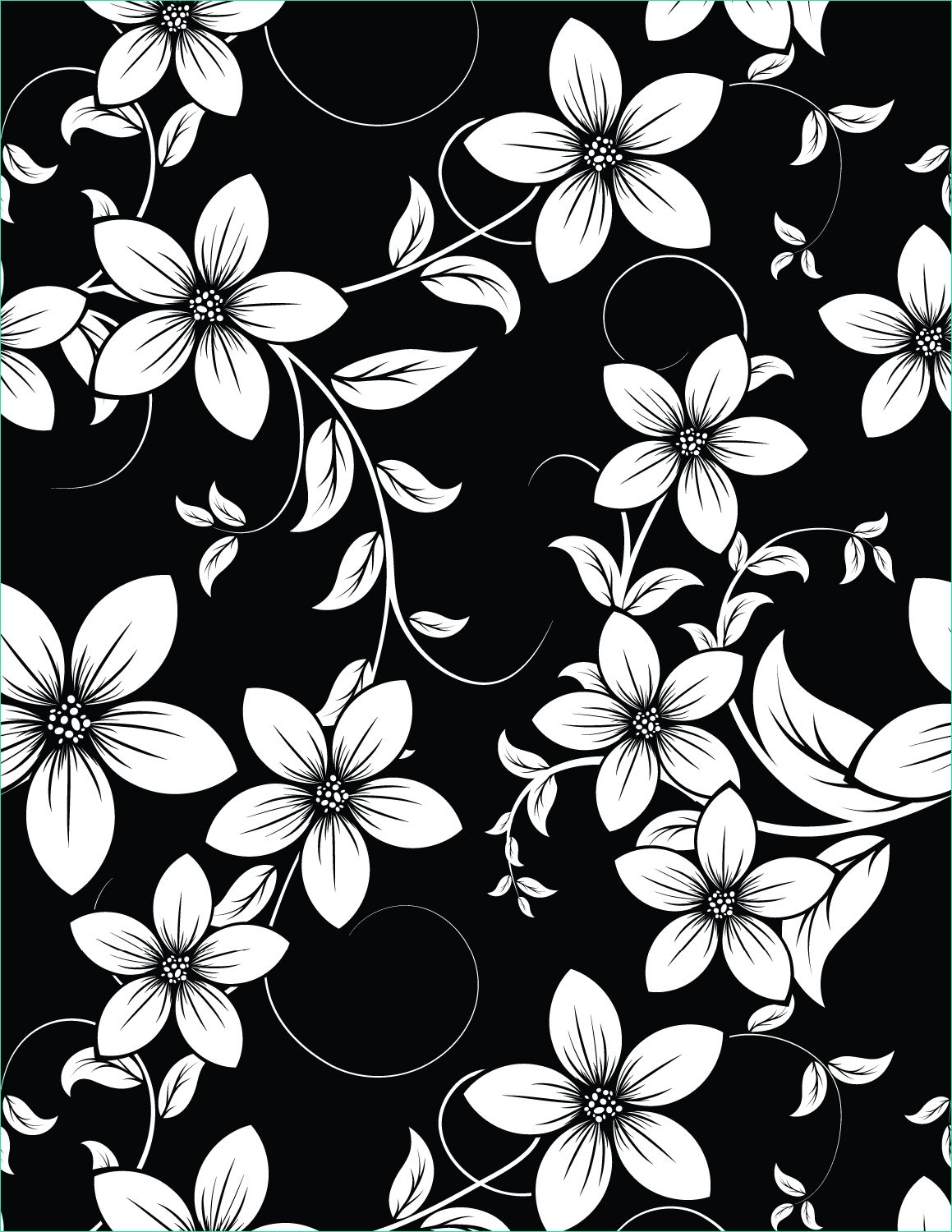 Fleurs A Imprimer Beau Photos Dessin Fleurs Fond Noir à Imprimer Artherapie