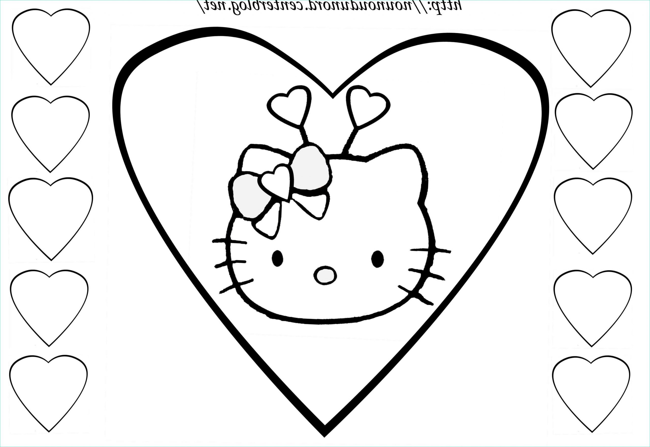 Hello Kitty Coloriage Coeur Beau Collection Coloriage Coeurs St Valentin