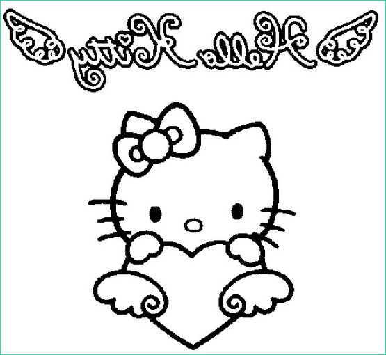 Hello Kitty Coloriage Coeur Élégant Photographie Coloriage A Imprimer Hello Kitty Et Le Coeur Gratuit Et