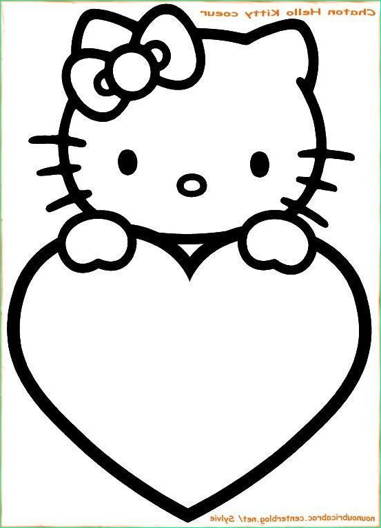 Hello Kitty Coloriage Coeur Impressionnant Photographie Chaton Hello Kitty Coeur à Colorier Ment Dessiner