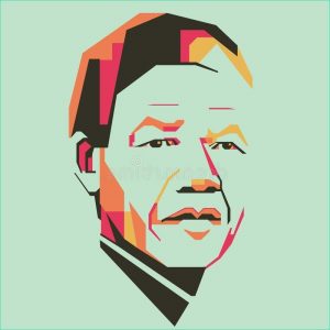 Mandela Dessin Élégant Image Conception De Nelson Mandela Portrait Illustration Vector