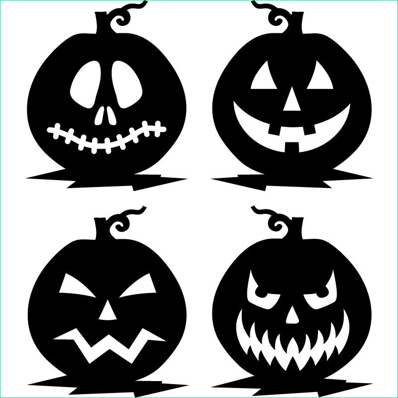 Modele Dessin Halloween Élégant Photos Stickers Avec Un Ensemble De Lanterne Citrouille Face
