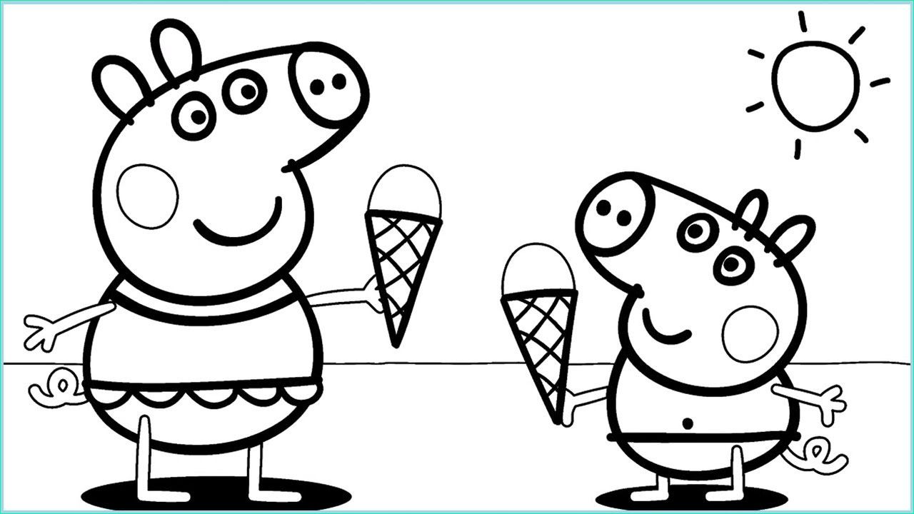 Peppa Coloriage Élégant Images Peppa Pig Ice Cream Coloring Pages for Kids Peppa