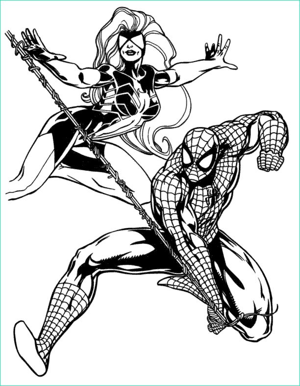 Spiderman Dessin Inspirant Stock Spiderman Lady Villain In Spiderman Coloring Pages