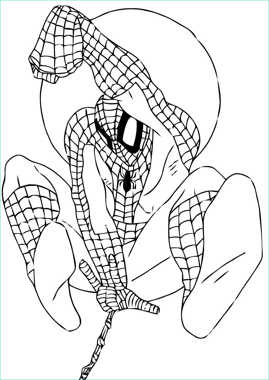 Spiderman Dessin Nouveau Galerie Coloriage Spiderman Héro En Action à Imprimer Sur