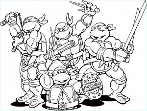 Coloriage Gratuit Beau Photographie Teenage Mutant Ninja Turtles with Weapons Colouring Image