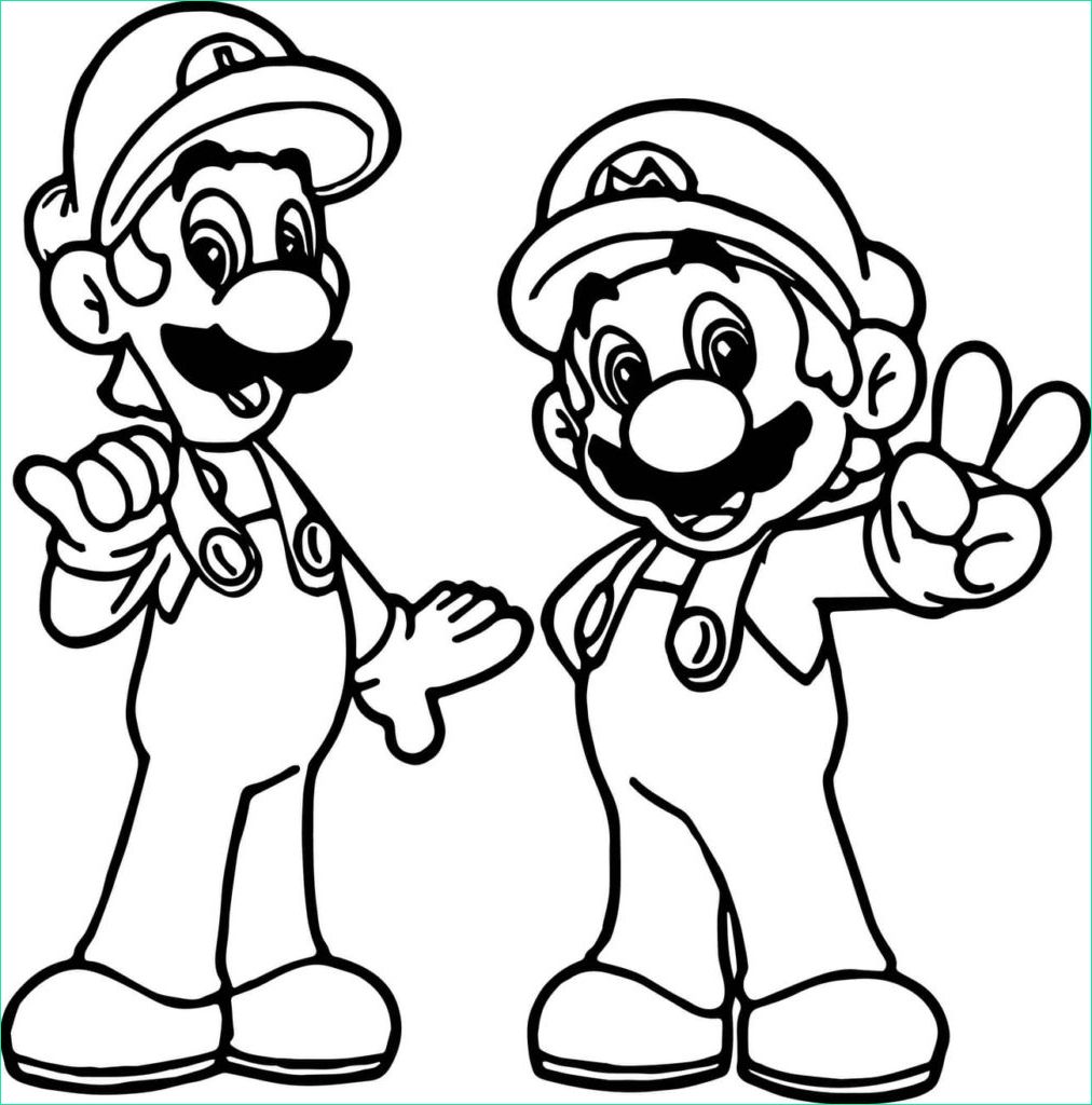 Coloriage Mario Et Luigi Beau Photographie 100 Coloriages Mario à Imprimer Gratuitement