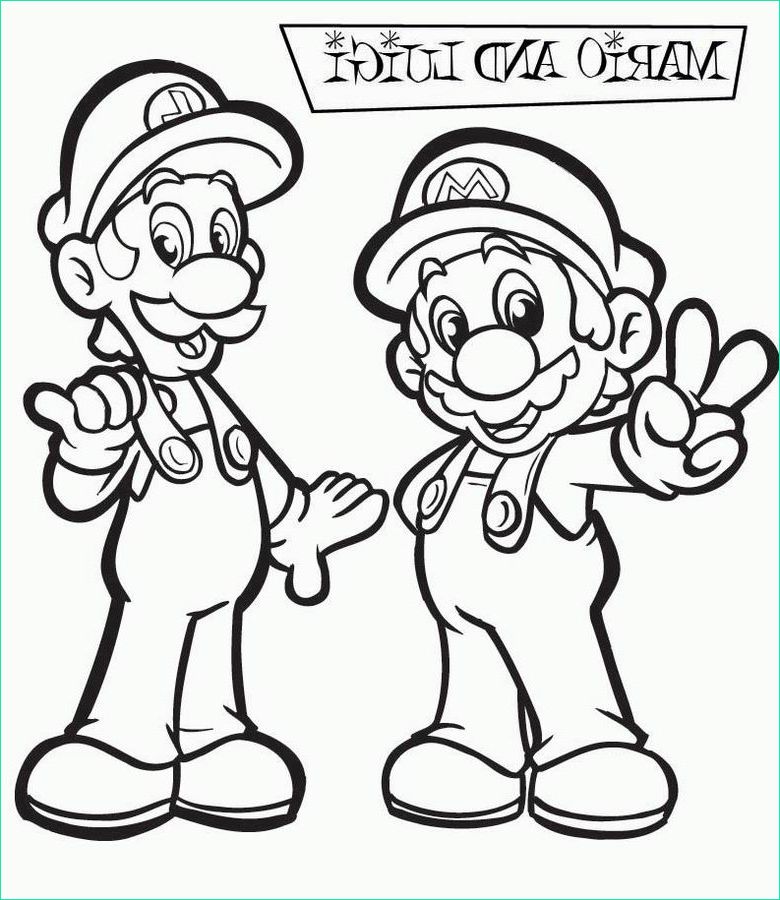Coloriage Mario Et Luigi Cool Photos Coloriage A Imprimer Mario Et Luigi Gratuit Et Colorier