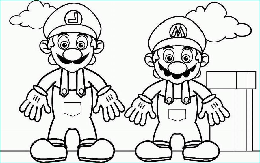 Coloriage Mario Et Luigi Unique Stock Coloriage A Imprimer Luigi Et Mario Gratuit Et Colorier