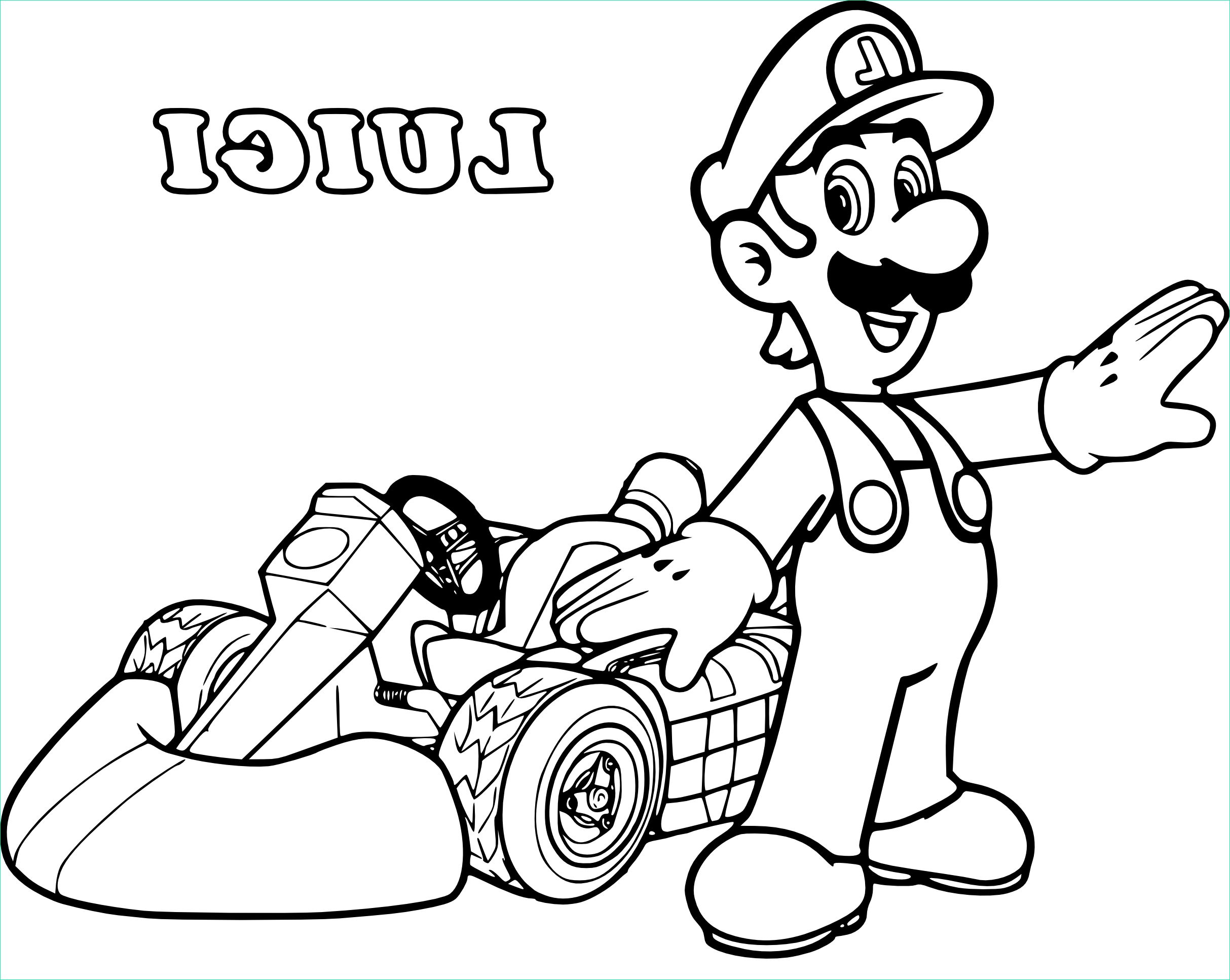 Coloriage Mario Luigi Nouveau Galerie Coloriage Luigi Kart à Imprimer