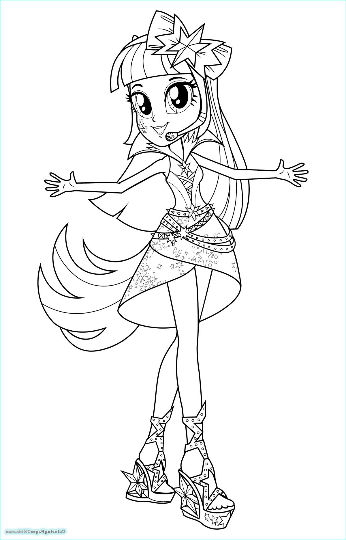Coloriage My Little Pony Equestria Bestof Photos Rainbow Rocks Equestria Girls Coloring Pages Sketch