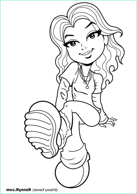 Coloriages Filles Luxe Galerie Coloriage Fille assise Img