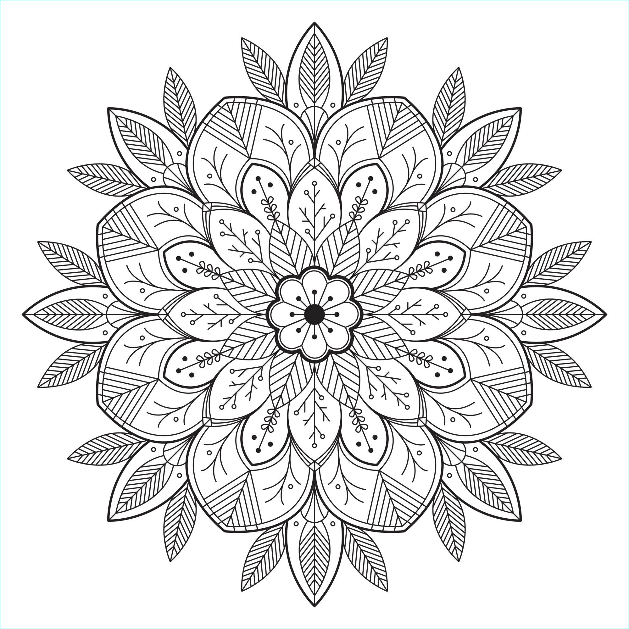 Coloriages Mandala Bestof Photos Leave &amp; Flowers M&amp;alas Adult Coloring Pages