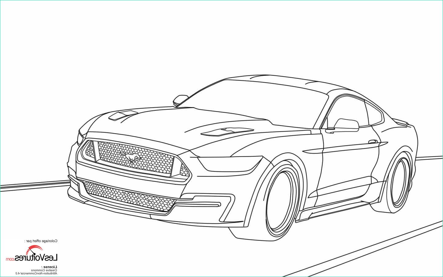 Coloriages Voitures Beau Stock ford Mustang 2015 Coloriage Voiture