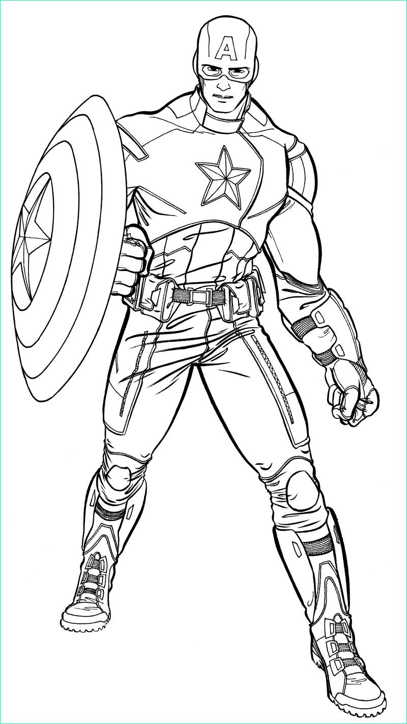 Dessin Colorier Beau Galerie Coloriage Avengers Captain