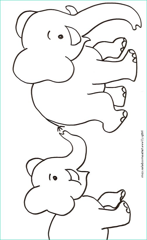 Dessin D&amp;#039;éléphant à Imprimer Luxe Stock Coloriage De Deux éléphants à Imprimer Tête à Modeler
