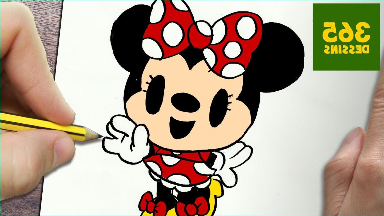 Dessin De Mini Beau Photos Ment Dessiner Minnie Mouse Kawaii Étape Par Étape