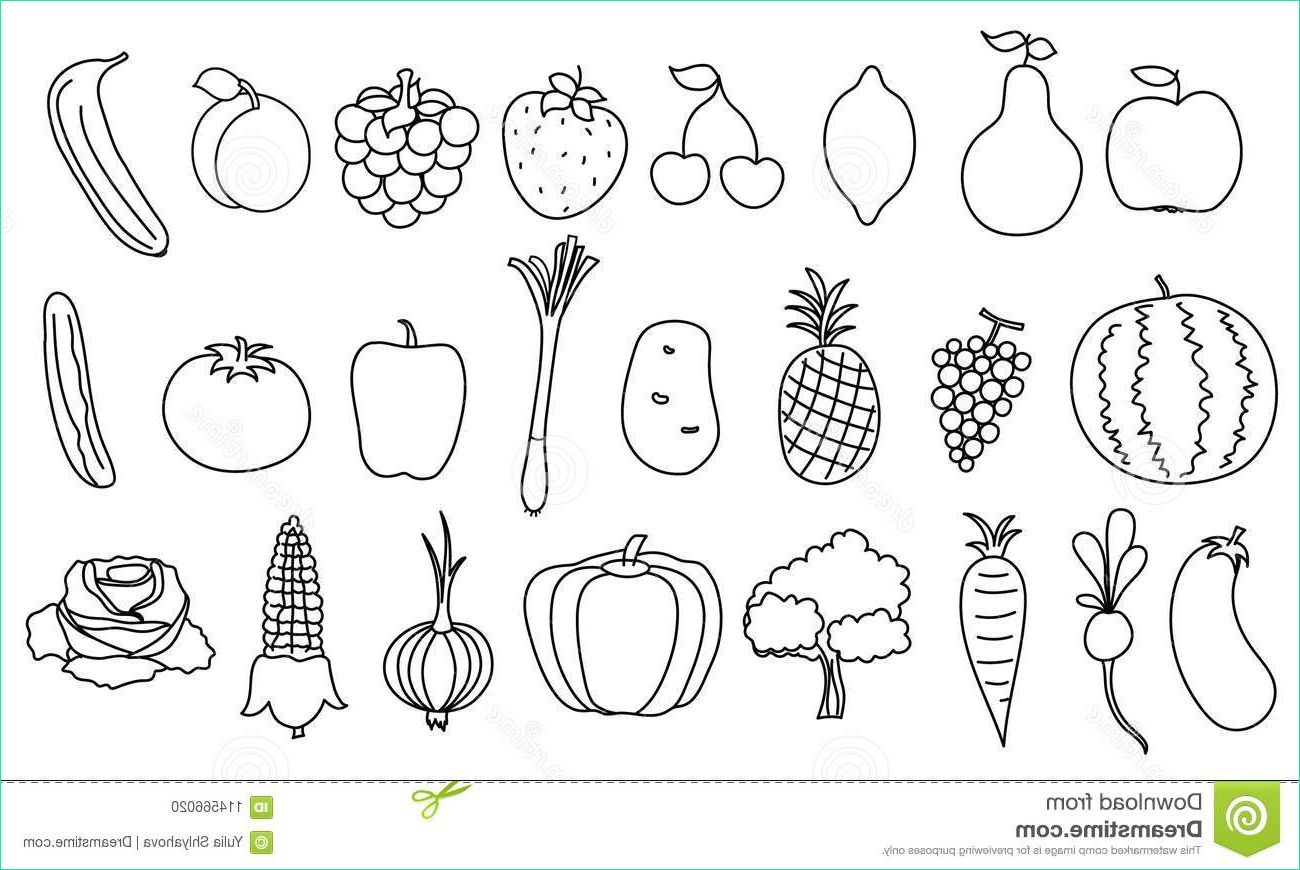 Dessin Fruits Et Legumes Bestof Photos Ensemble De Fruits Et Légumes Simples De Dessin