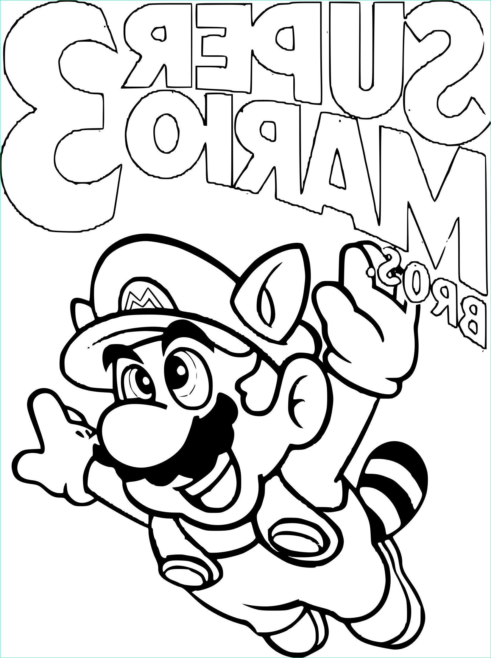 Dessin Mario Bros Élégant Galerie Coloriage Super Mario Bros 3 à Imprimer