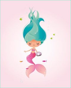 Dessin Sirene Impressionnant Image Baby Girl Nursery Decor Nursery Wall Art Mermaid Print