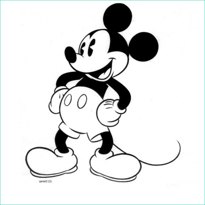 Dessins De Mickey Beau Images Coloriage Mickey sourit Dessin Gratuit à Imprimer