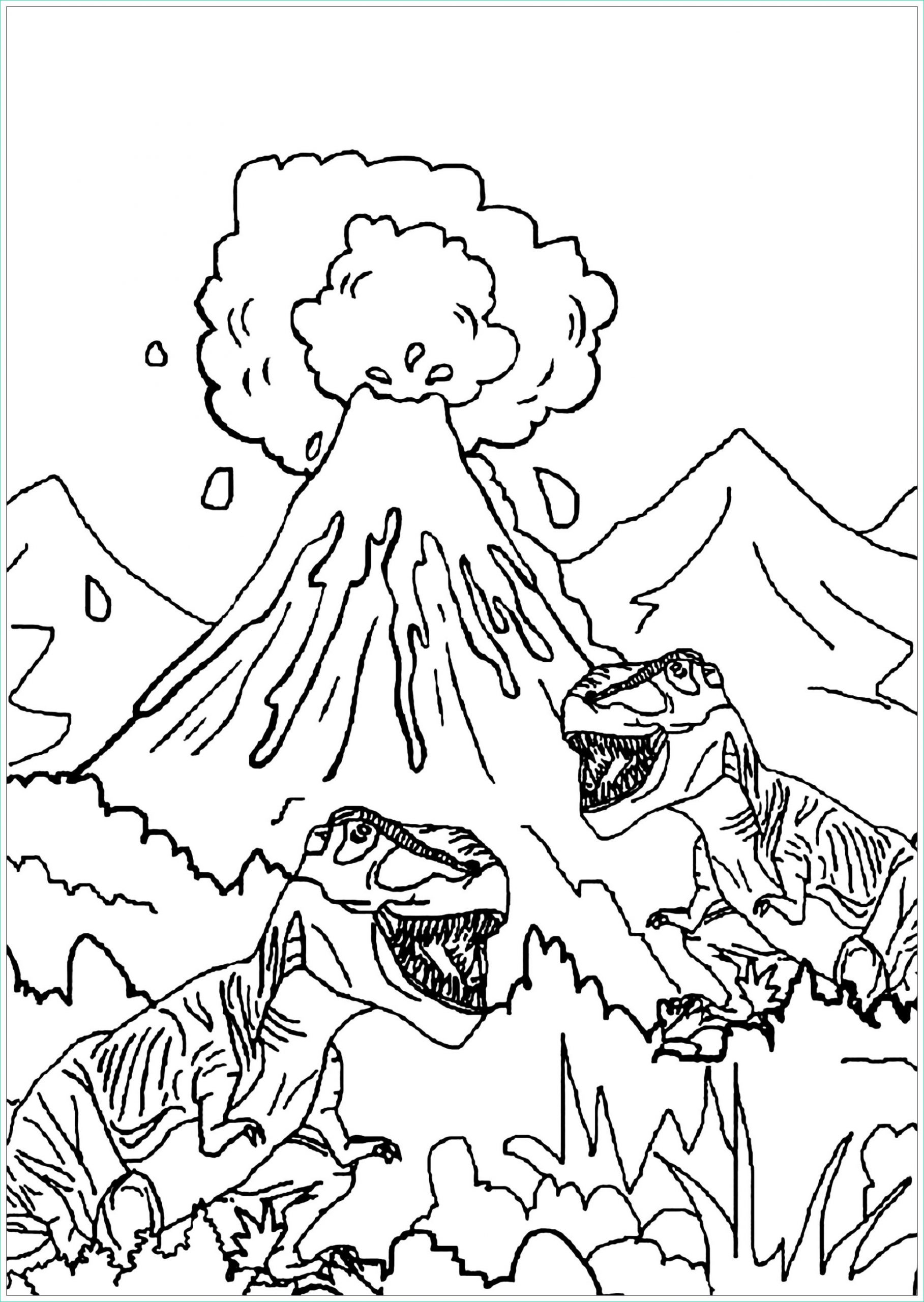 Dinosaure à Colorier Nouveau Photos Dinosaurs to Print for Free Dinosaurs and Volcano