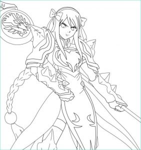 Erza Dessin Luxe Collection Erza Scarlet S Lightning Empress Lineart by Kuroshiro05