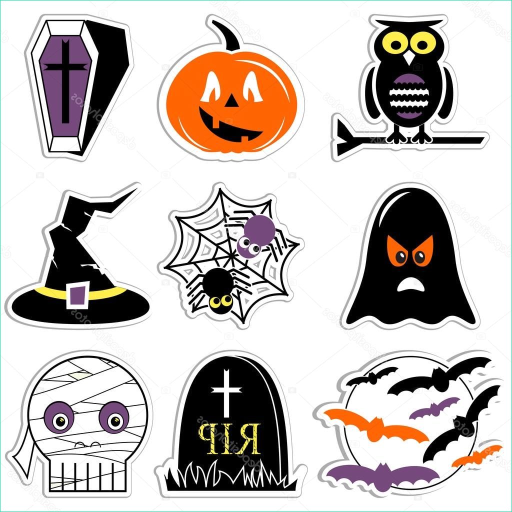 Fantome Halloween Dessin Couleur Inspirant Image Icônes D Halloween En Couleur Style étiquettes Y Pris