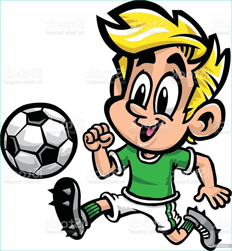 Football Dessin Luxe Collection soccer Kid Cartoon Stock Vector Art