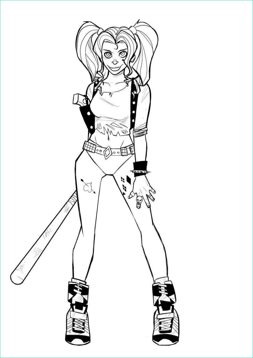 Harley Quinn Dessin Suicid Squad Luxe Photographie Suicide Squad Harley Quinn Drawing Sketch Coloring Page