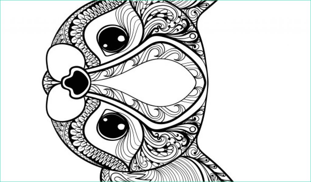 Mandala à Imprimer Animaux Chien Impressionnant Image Coloriage Difficile Pour Adulte Animaux Coloriage D Un