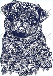 Mandala Animaux Chien Luxe Images &quot;mandala Of Pug&quot; Stickers by Huebucket