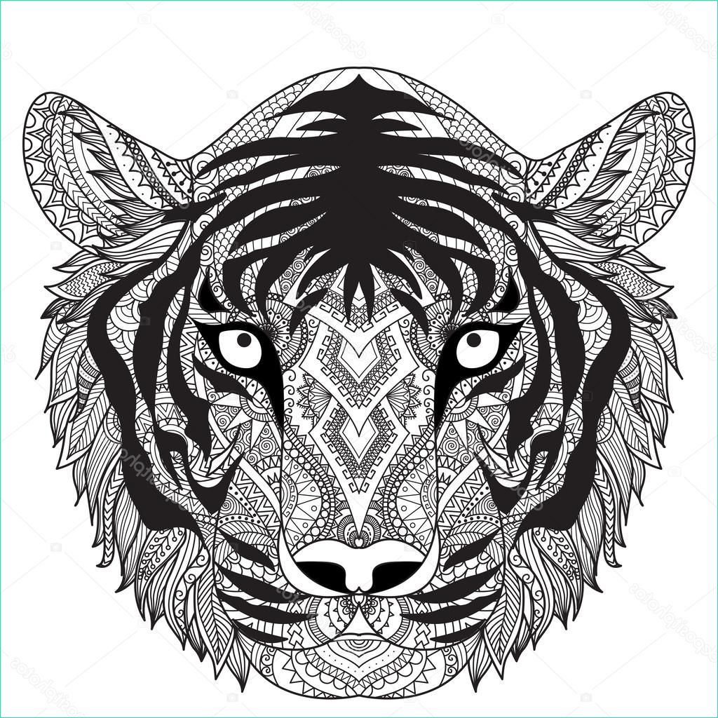Mandala Tigre à Imprimer Cool Image Dessus Coloriage De Mandala De Tigre
