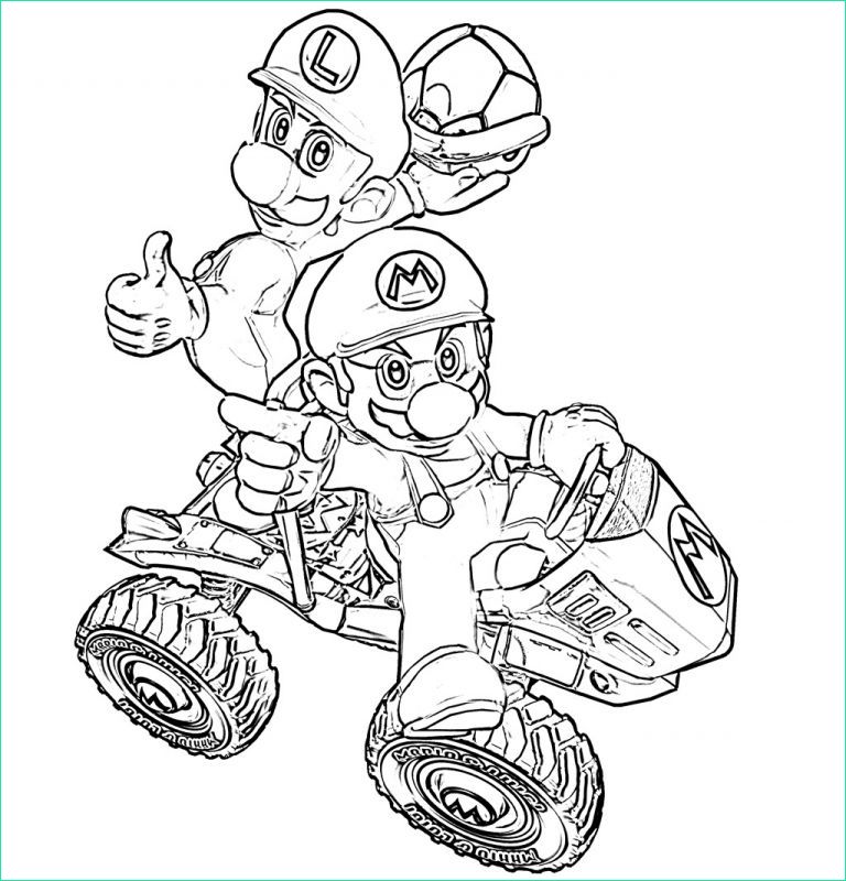 Mario Kart Dessin Inspirant Stock Mario Kart Coloriage Beau S Mario Kart Wii 3