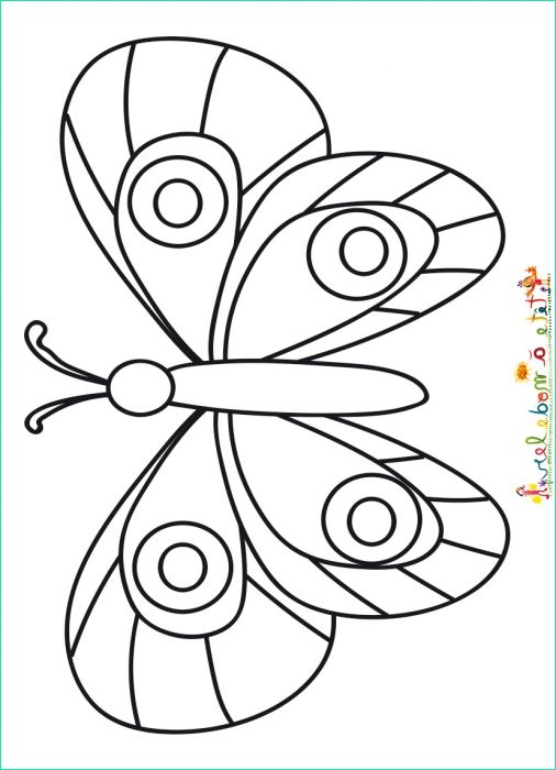 Papillon Coloriage Maternelle Beau Images Un Papillon Facile à Colorier