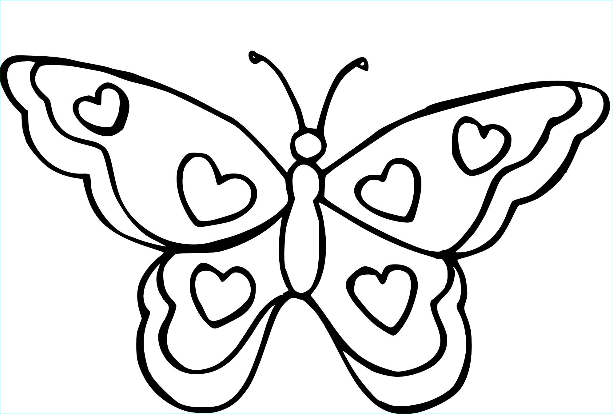 Papillon Dessin à Imprimer Inspirant Stock Coloriage Papillon Coeur à Imprimer